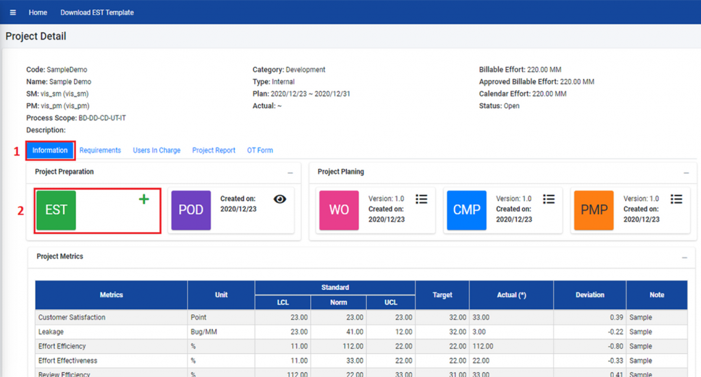 Importing estimates