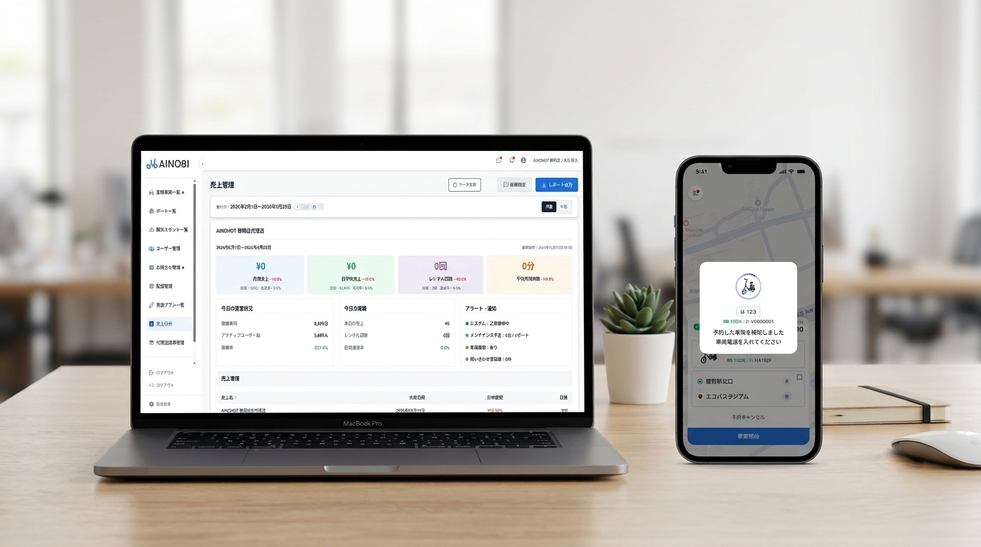 カーシェアリング管理システム開発（Web＋モバイルアプリ）